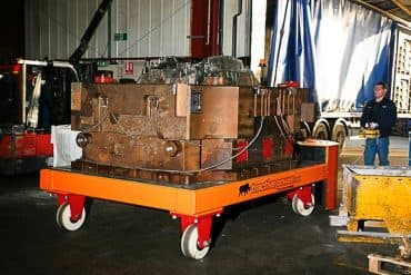 Moving a 30,000kg die tool with a burden carrier