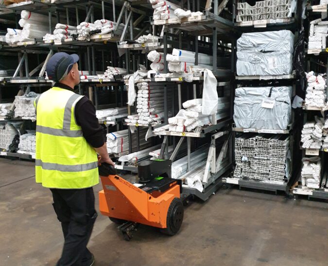 Moving Stillages of Plastic Extrusions up to 15000kg