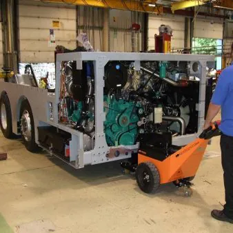 Tractive Pusher moving a chassis and engine